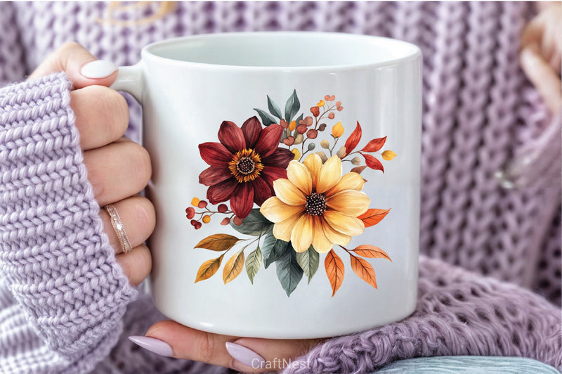 Burgundy Autumn Clipart Bundle 5 - CraftNest - Digital Crafting and Art