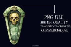 Green Halloween Clipart Bundle - CraftNest - Digital Crafting and Art