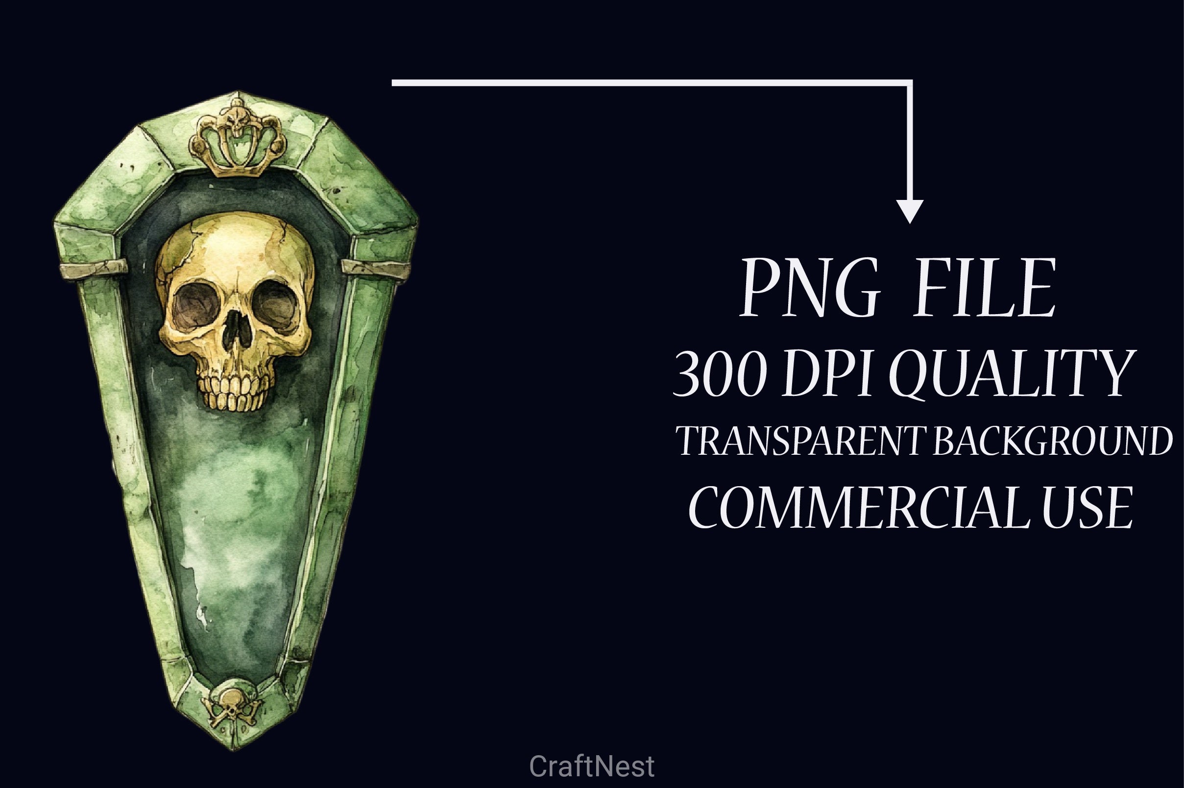 Green Halloween Clipart Bundle - CraftNest - Digital Crafting and Art