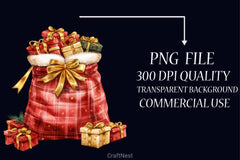 Luxury Plaid Christmas Clipart Bundle - CraftNest - Digital Crafting and Art
