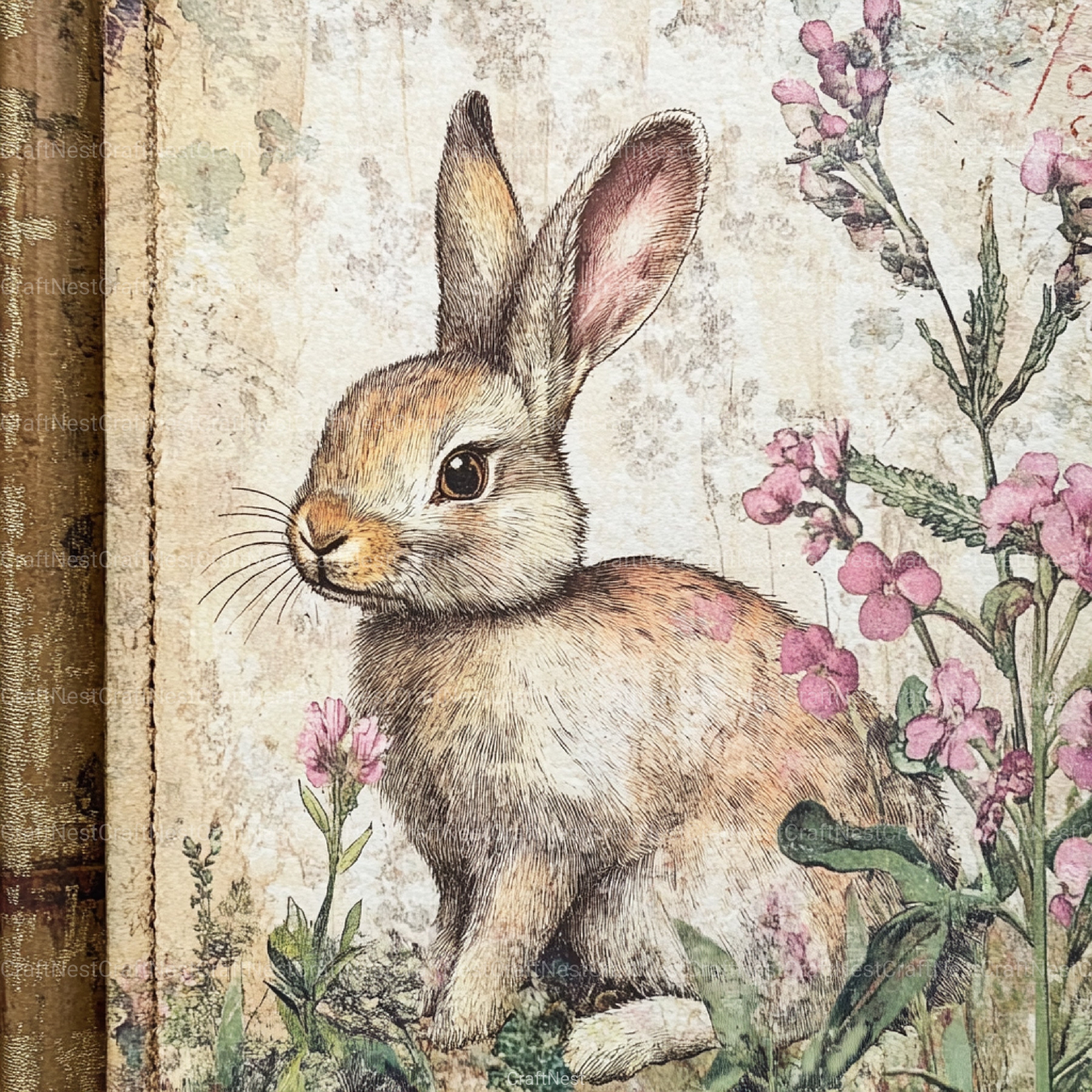 Vintage Bunny Clipart Bundle - CraftNest - Digital Crafting and Art