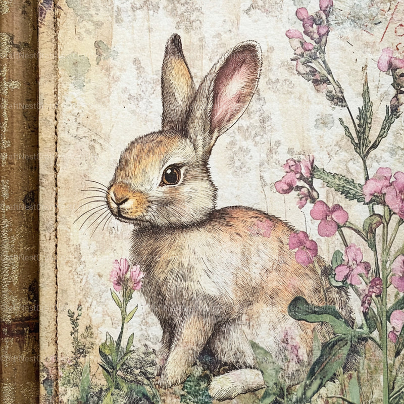 Vintage Bunny Clipart Bundle - CraftNest - Digital Crafting and Art
