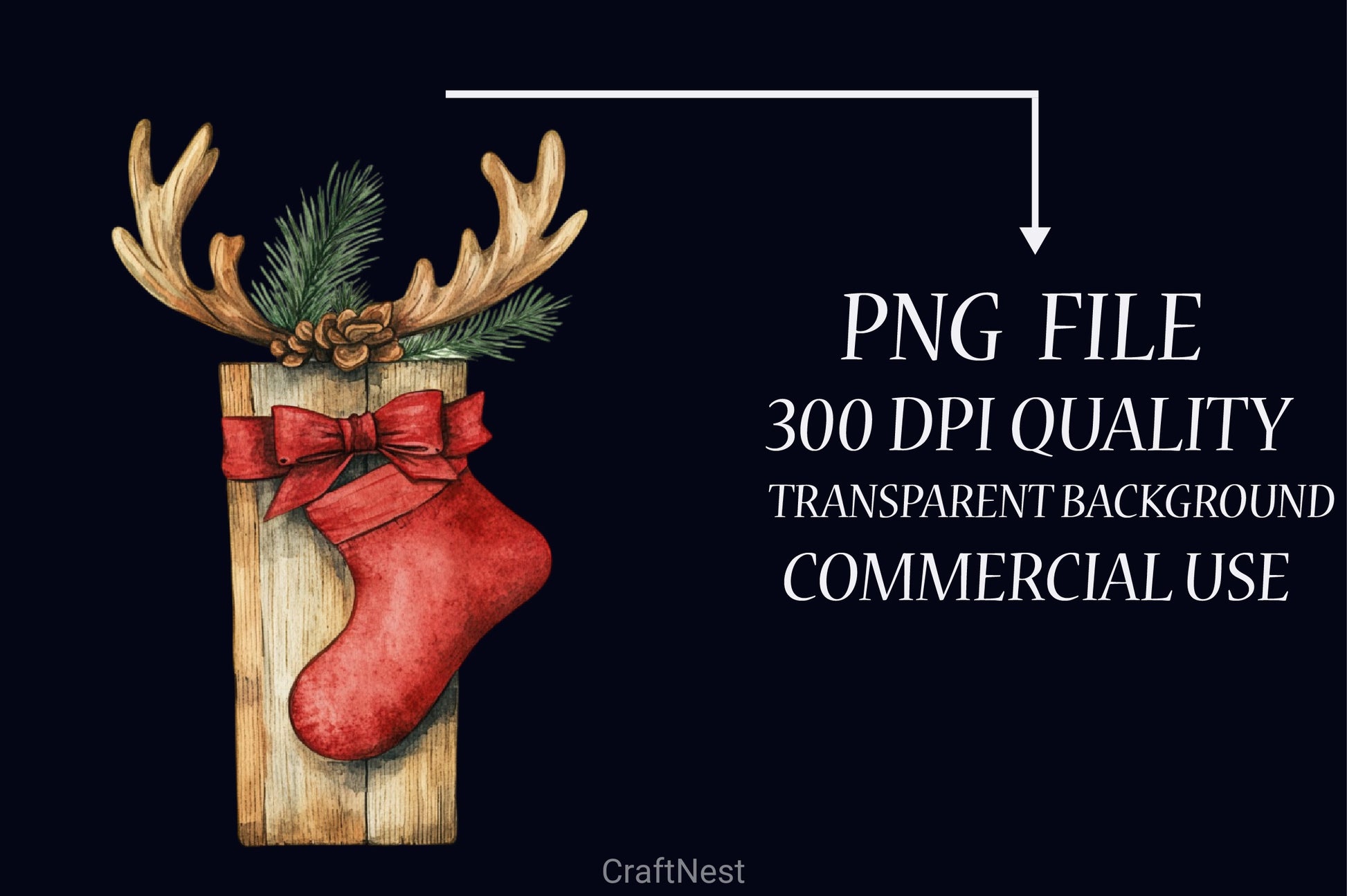 Wooden Christmas Clipart Bundle - CraftNest - Digital Crafting and Art