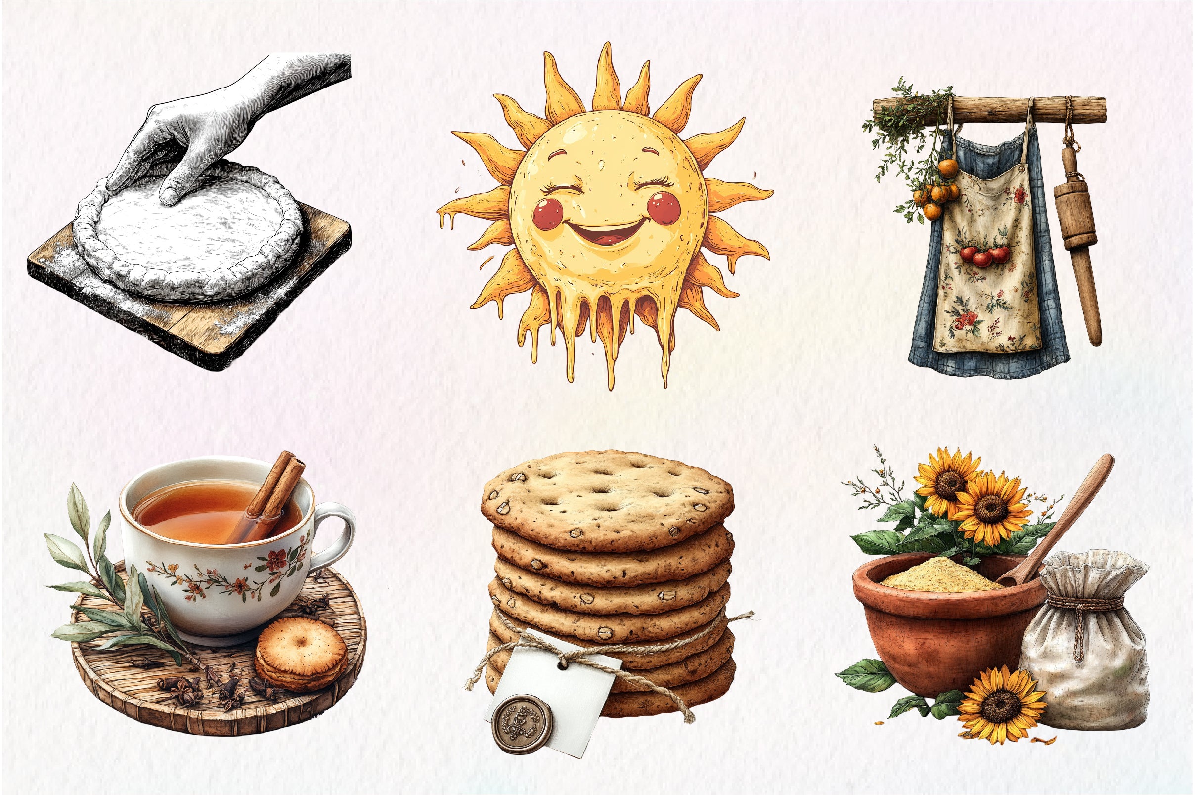 Bohemian Summer Baking Clipart Bundle - CraftNest - Digital Crafting and Art