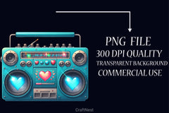 Nostalgic 90s Retro Clipart Bundle - CraftNest - Digital Crafting and Art