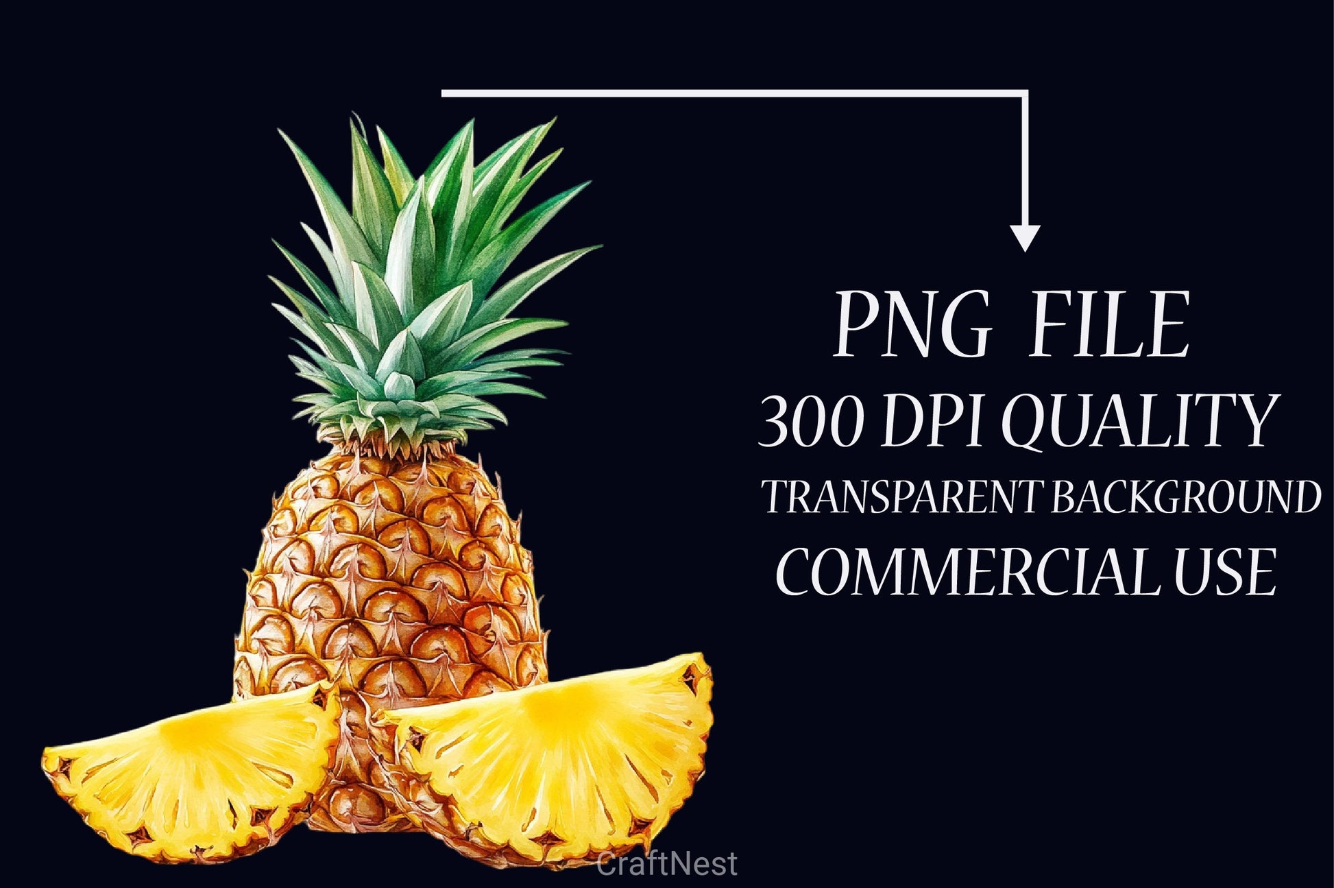 Pineapple Clipart Bundle - CraftNest - Digital Crafting and Art