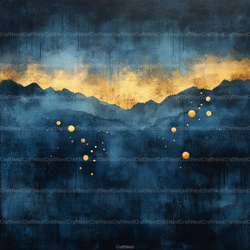 Gold Starry Grunge Digital Paper 4 - CraftNest - Digital Crafting and Art