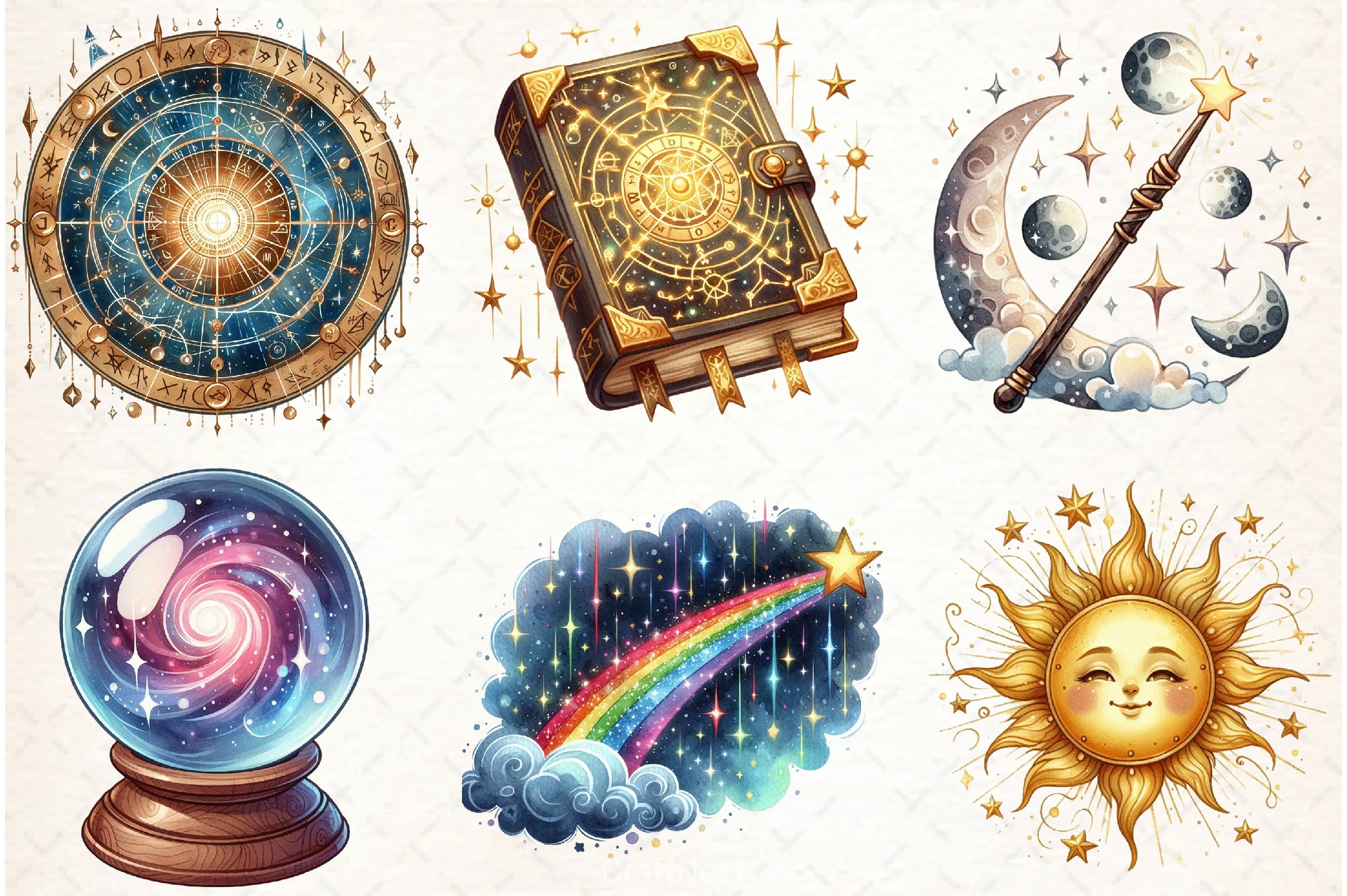 Magic & Celestial Clipart Bundle - CraftNest - Digital Crafting and Art