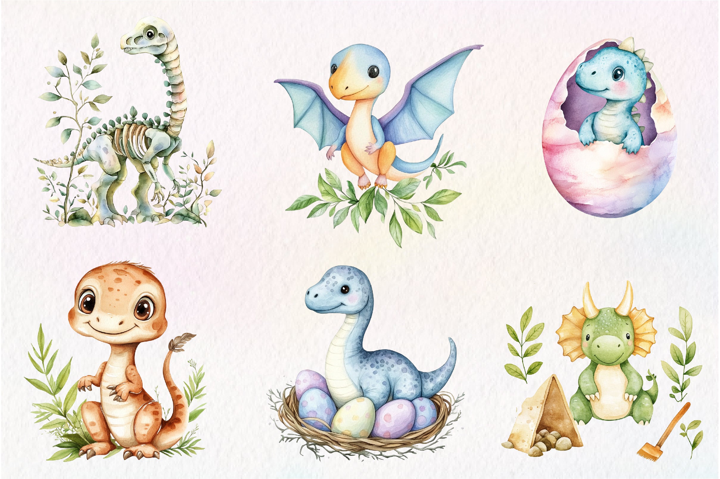 Paleontology Dinosaur Animal Clipart Bundle - CraftNest - Digital Crafting and Art