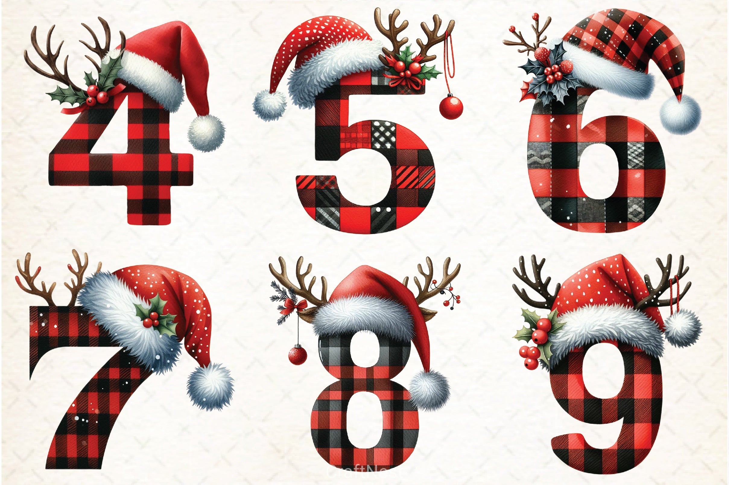 Christmas Alphabet Clipart Bundle 3 - CraftNest - Digital Crafting and Art