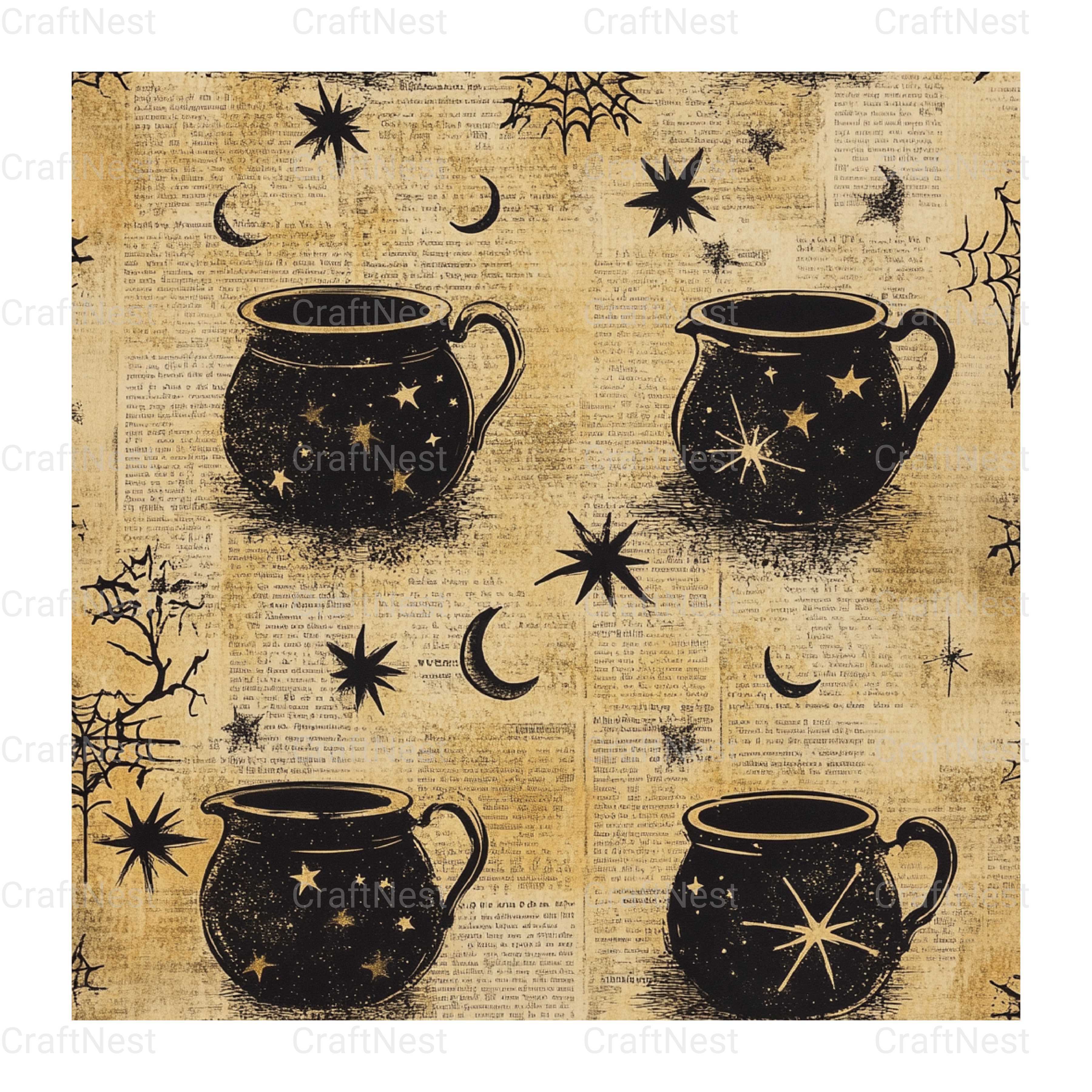 Halloween Damask Clipart Bundle - CraftNest - Digital Crafting and Art