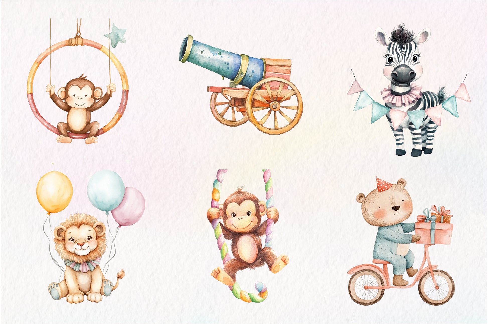 Vintage Circus Party Animal Clipart Bundle - CraftNest - Digital Crafting and Art