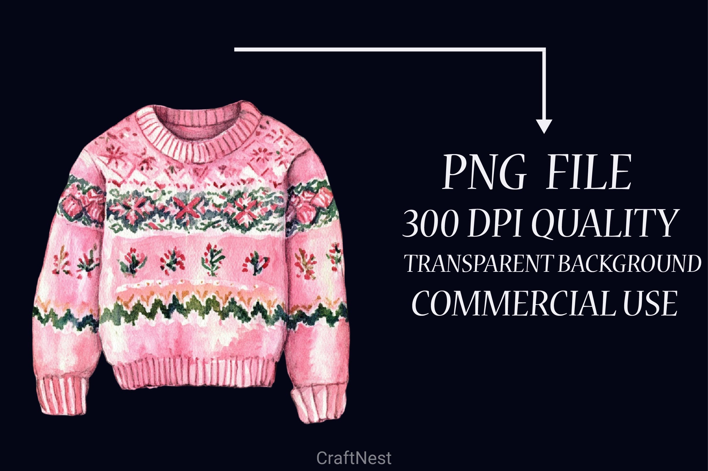 Chic Neon Pink Christmas Clipart Bundle - CraftNest - Digital Crafting and Art