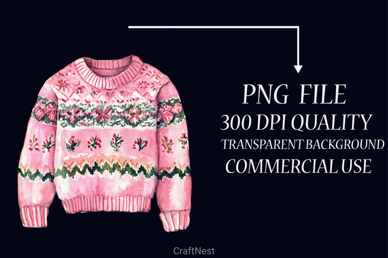 Chic Neon Pink Christmas Clipart Bundle - CraftNest - Digital Crafting and Art