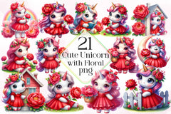 Cute Baby Unicorn Clipart Bundle 2 - CraftNest - Digital Crafting and Art
