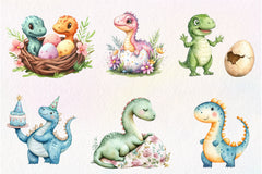 Prehistoric Cute Dinosaur Clipart Bundle - CraftNest - Digital Crafting and Art