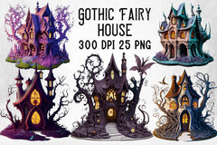 Gothic Fairy House Clipart Bundle - CraftNest - Digital Crafting and Art