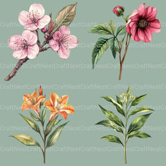 Vintage Botanical Clipart Bundle - CraftNest - Digital Crafting and Art