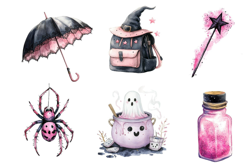 Cute Witchy Autumn Clipart Bundle - CraftNest - Digital Crafting and Art