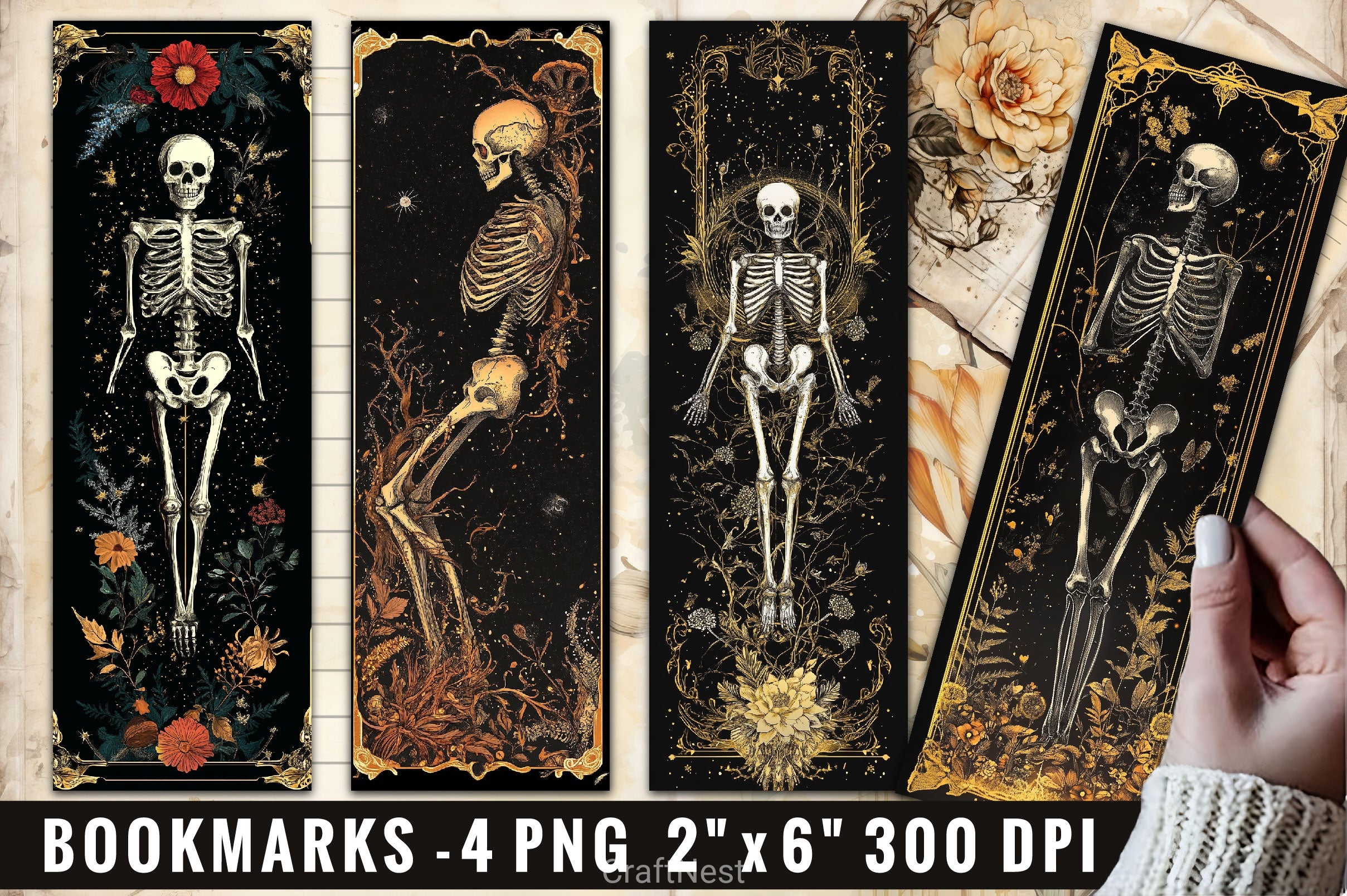 Halloween Skeletons Clipart Bundle - CraftNest - Digital Crafting and Art