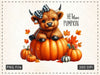 Cute Highland Cow Fall Clipart Bundle