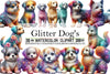 Glitter Dogs Clipart Bundle