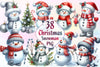 Christmas Snowman Clipart Bundle 4