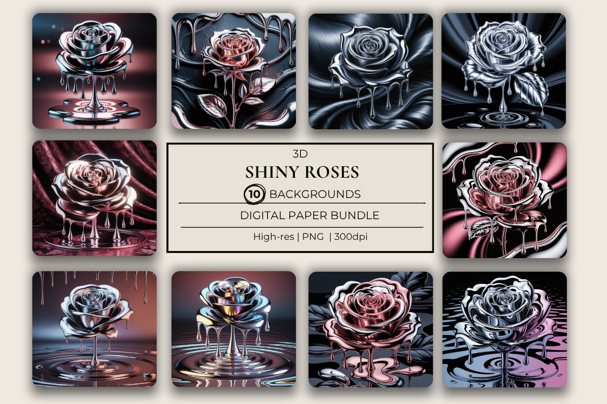 Dripping Roses Background Papers