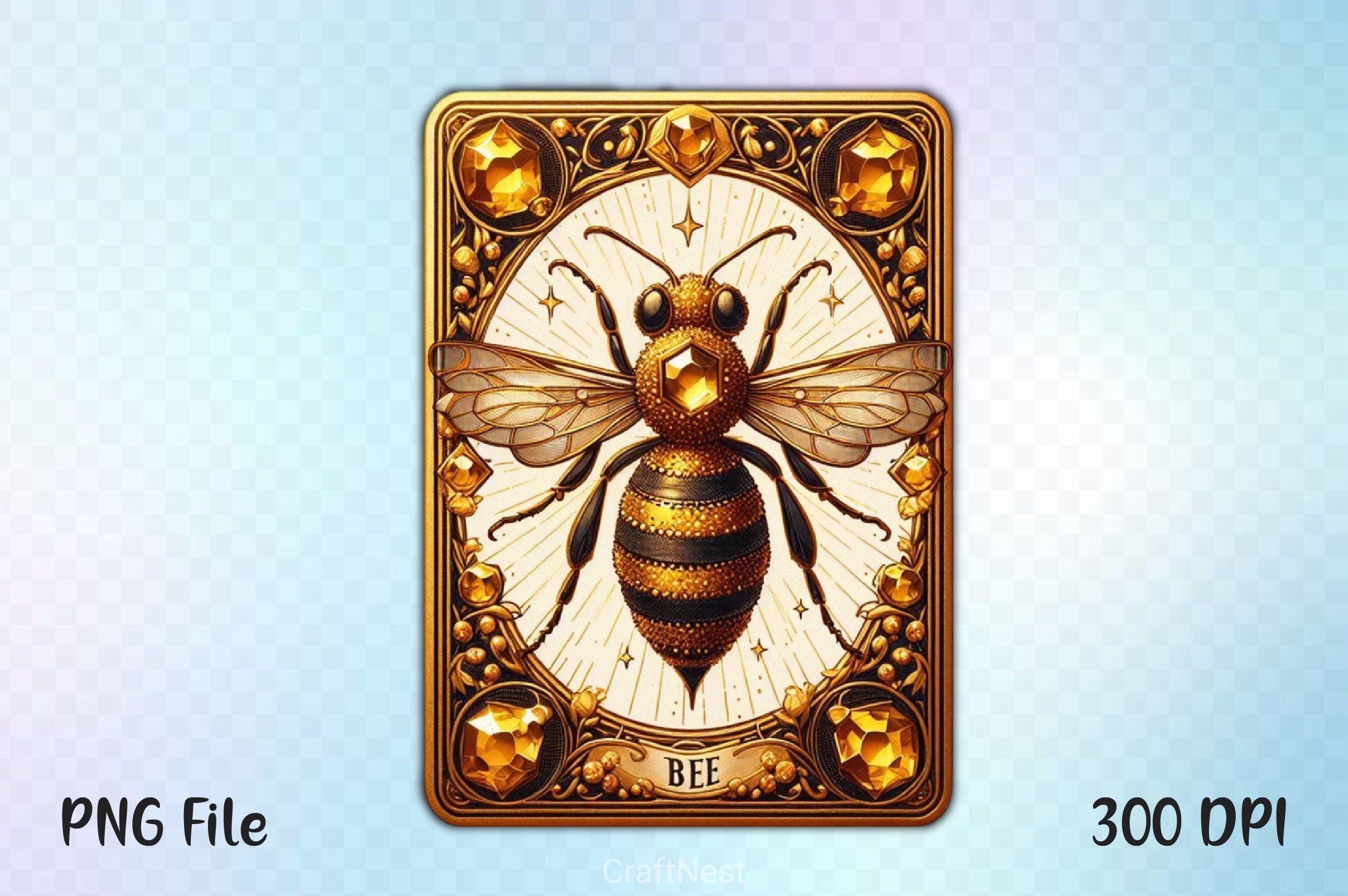 Honey Bee Tarot Card Clipart Bundle - CraftNest - Digital Crafting and Art