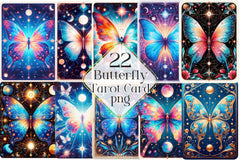 Butterfly Tarot Cards Clipart Bundle - CraftNest - Digital Crafting and Art