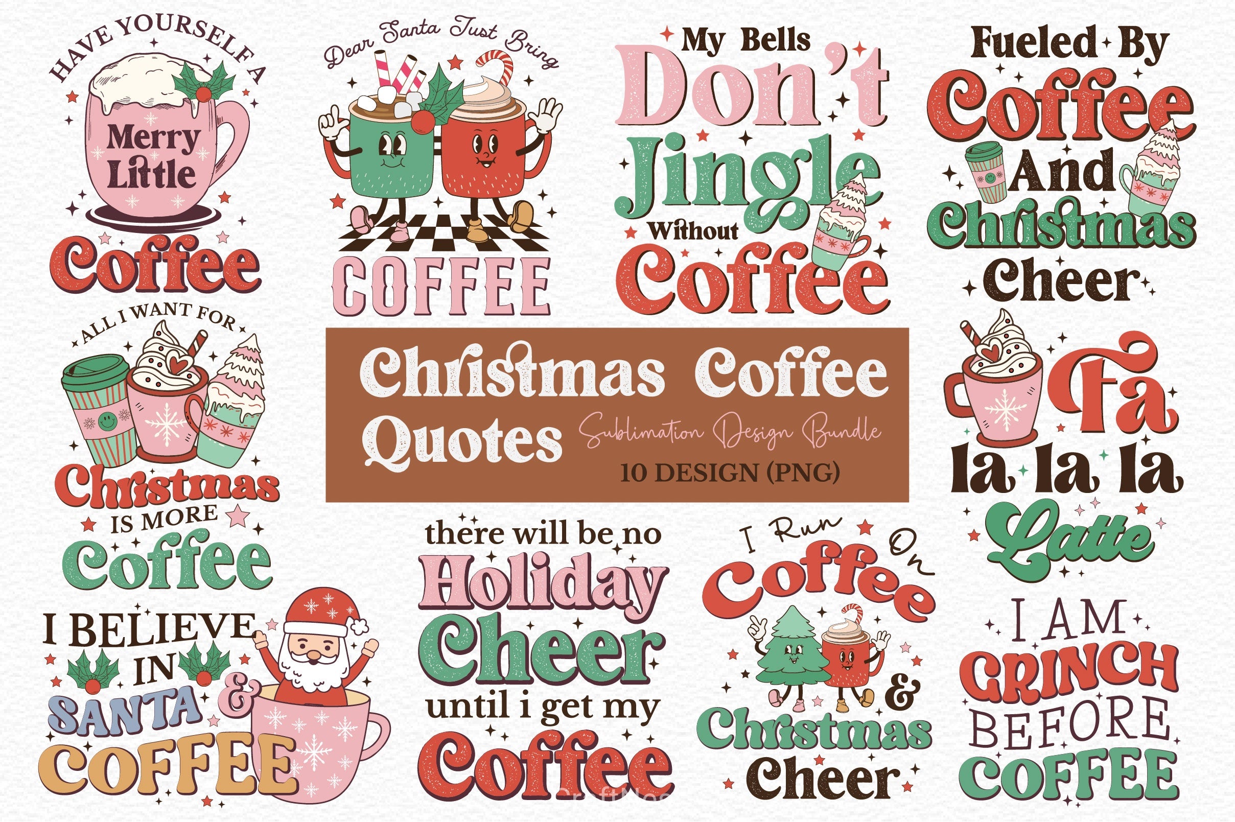 Christmas Coffee Clipart Bundle 4 - CraftNest - Digital Crafting and Art