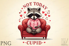 Not Today Cupid Raccoon Clipart Bundle 2 - CraftNest - Digital Crafting and Art