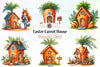 Easter Carrot House Clipart Bundle 2
