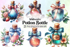 Potion Bottle Clipart Bundle - CraftNest - Digital Crafting and Art