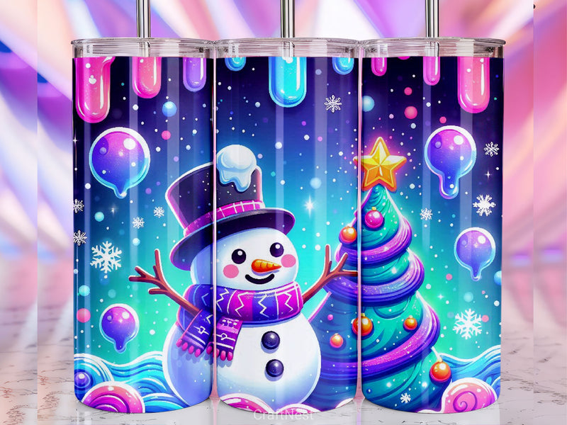 Cute Christmas Snowman Tumbler Wrap Bundle 12 - CraftNest - Digital Crafting and Art