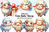 Cute Baby Sheep Clipart Bundle