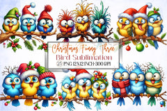 Christmas Funny Bird Clipart Bundle - CraftNest - Digital Crafting and Art