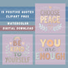 Positive Sayings Clipart Bundle