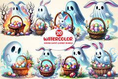 Easter Ghost Clipart Bundle - CraftNest - Digital Crafting and Art