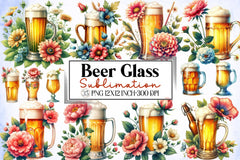 Beer Glass Clipart Bundle - CraftNest - Digital Crafting and Art