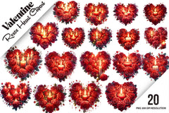 Valentine's Day Roses Heart Clipart Bundle - CraftNest - Digital Crafting and Art