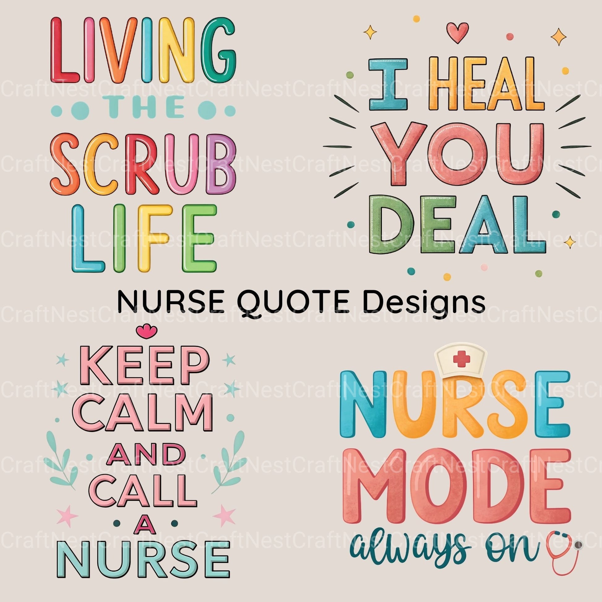 Nurse Quotes Clipart Bundle - CraftNest - Digital Crafting and Art