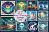 Travel Postage Stamp Clipart Bundle 3