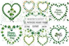 St Patricks Day Heart Frame Clipart Bundle 2 - CraftNest - Digital Crafting and Art