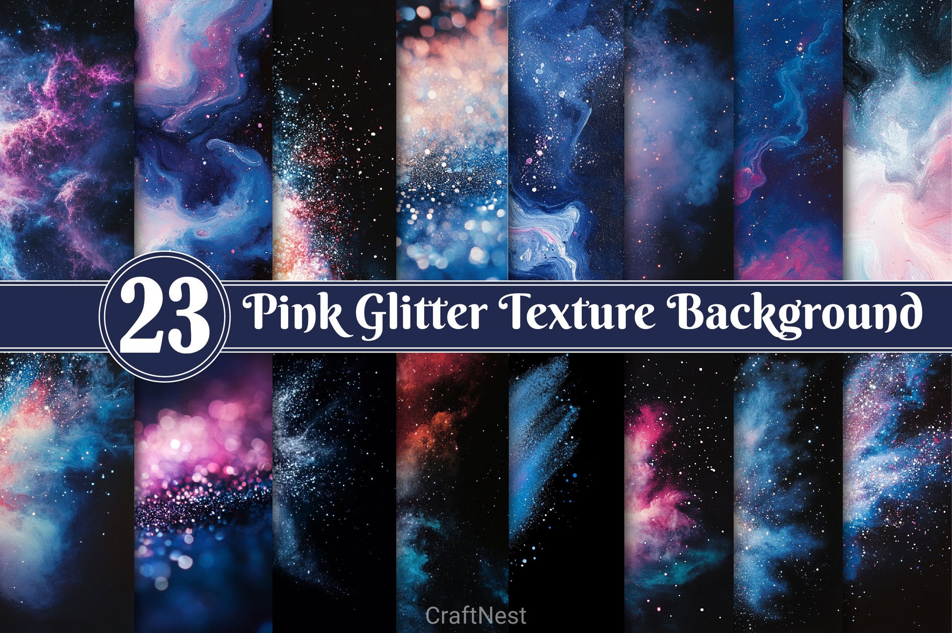 Painted Galaxy Digital Paper - CraftNest - Digital Crafting and Art