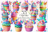 Butterfly Cupcake Clipart Bundle