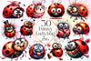 Funny Ladybug Clipart Bundle 2