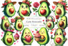 Cute Avocado Clipart Bundle 3