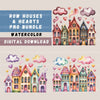 Row Houses 1 Clipart Bundle