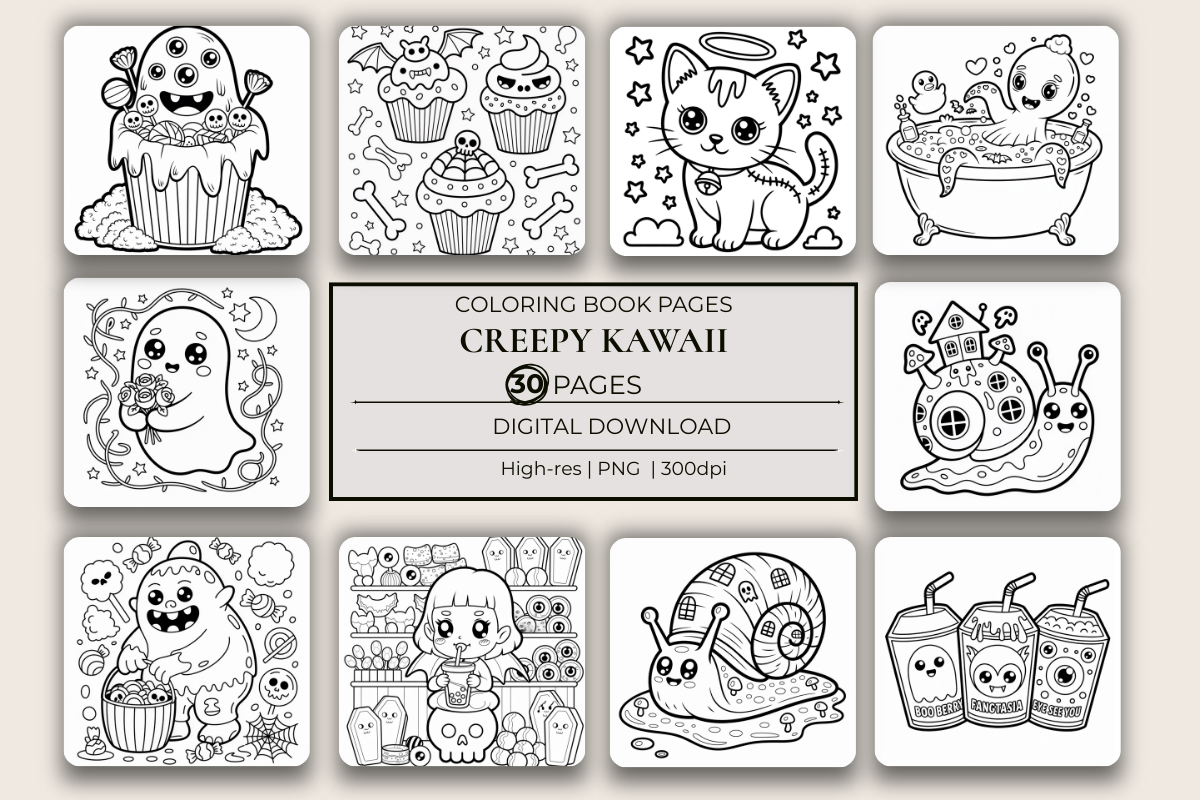 Creepy Kawaii Coloring Book